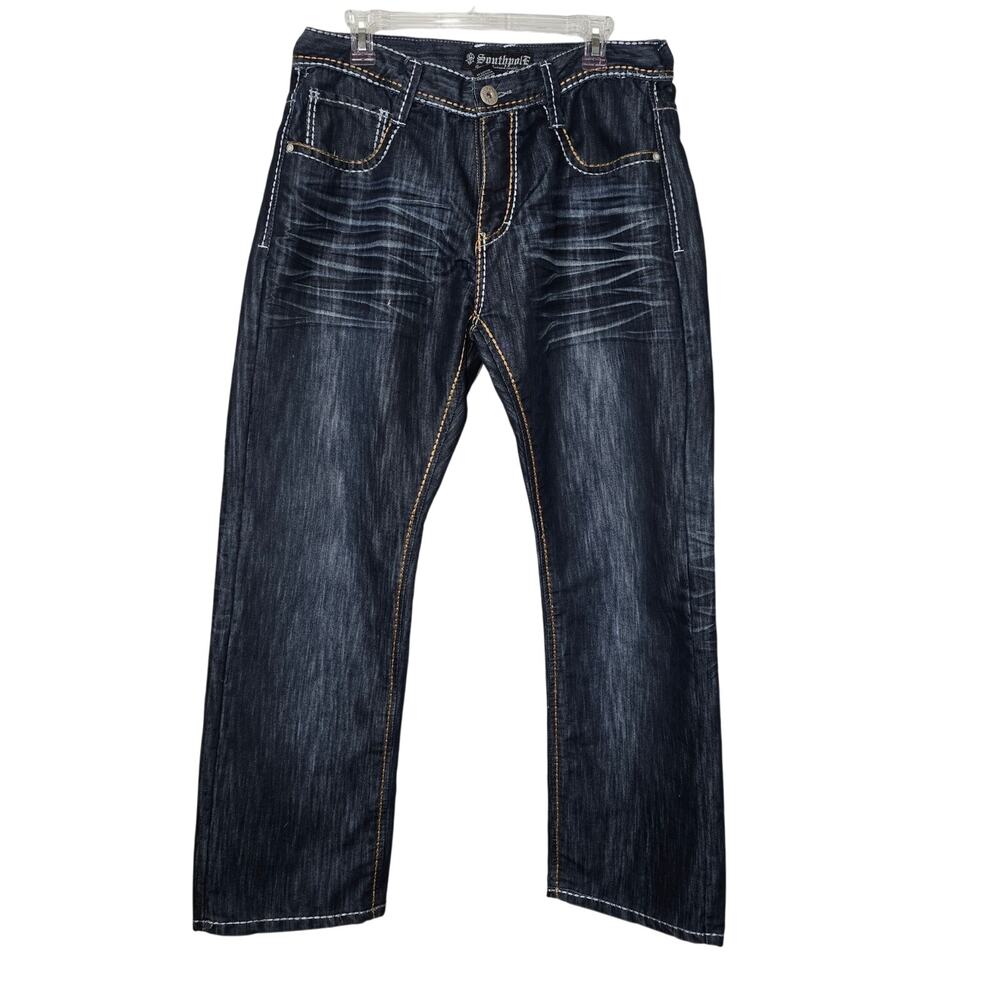 Vintage Y2K Southpole Mens Jeans Size 36x30 Blue Denim Baggy Skater Excellent